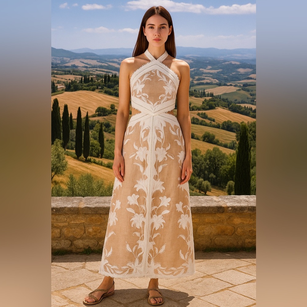 *SOLD* Zimmermann Lily Corsage Midi Dress size 0